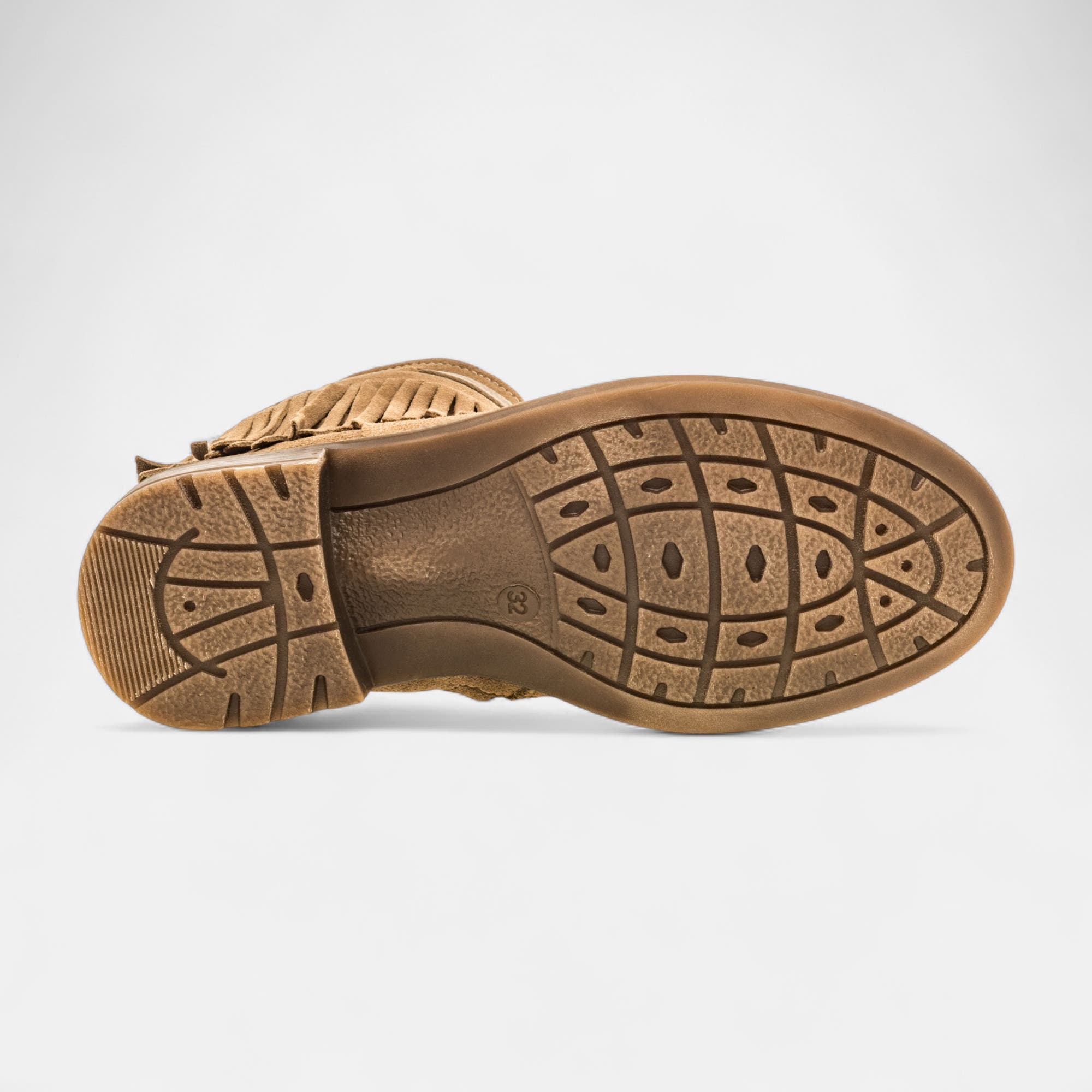 Bottines Fille en cuir beige