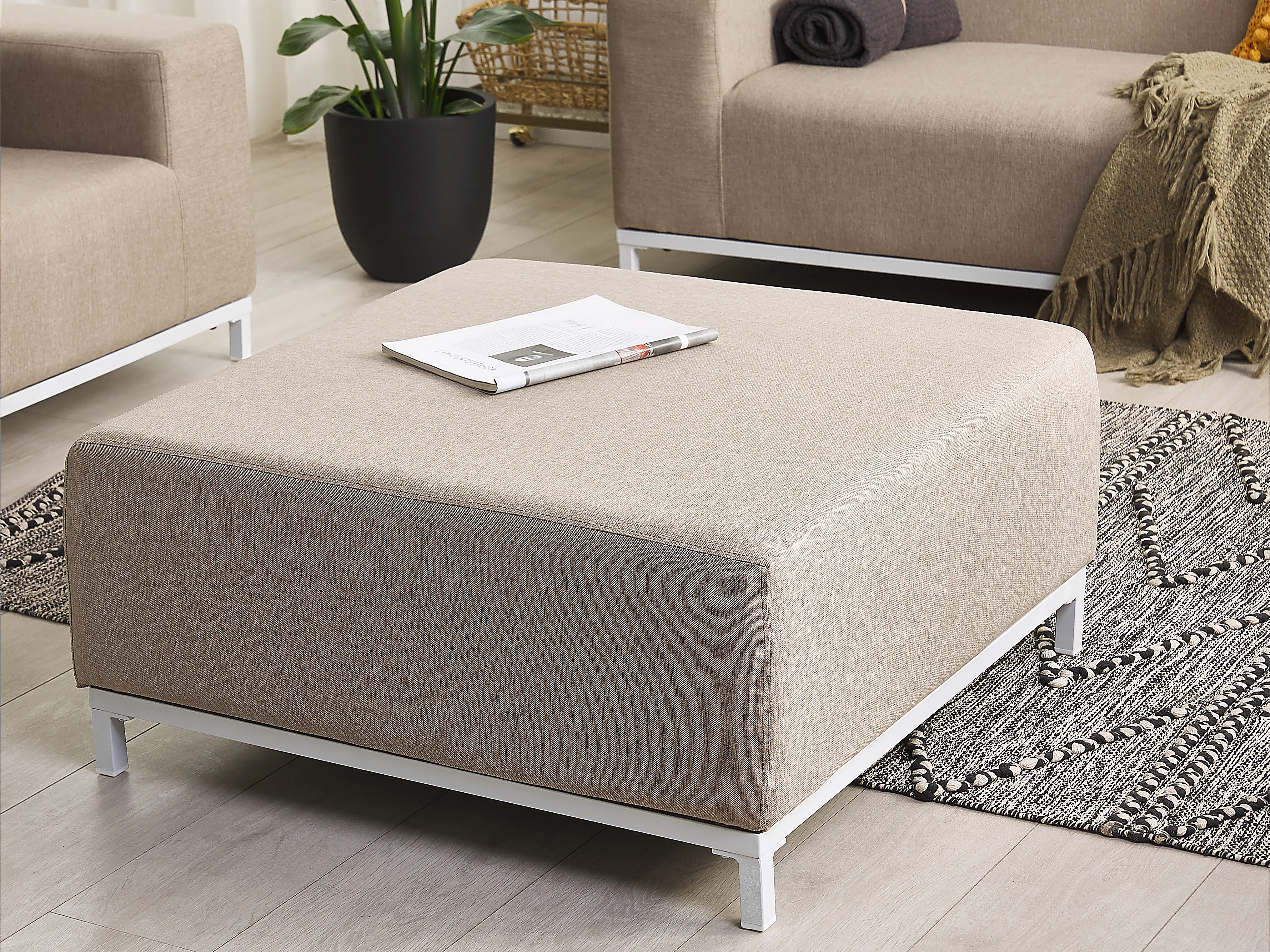 Ottomaan ROVIGO Stof Beige