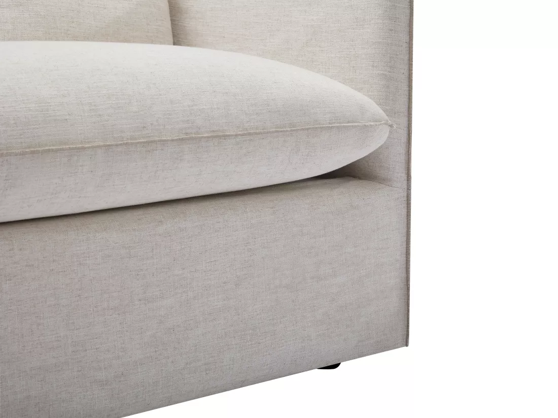 Fauteuil en lin et tissu chiné blanc MASLINO de Maison Céphy