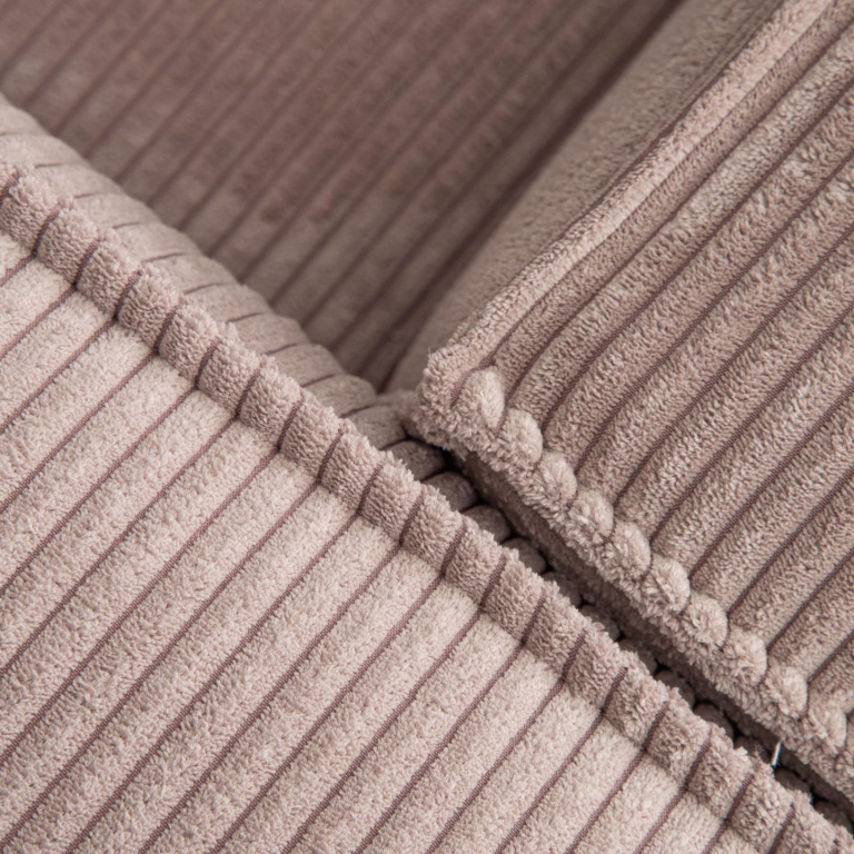 Kave Home Blok 3-zits bank met chaise longue rechts grijs corduroy