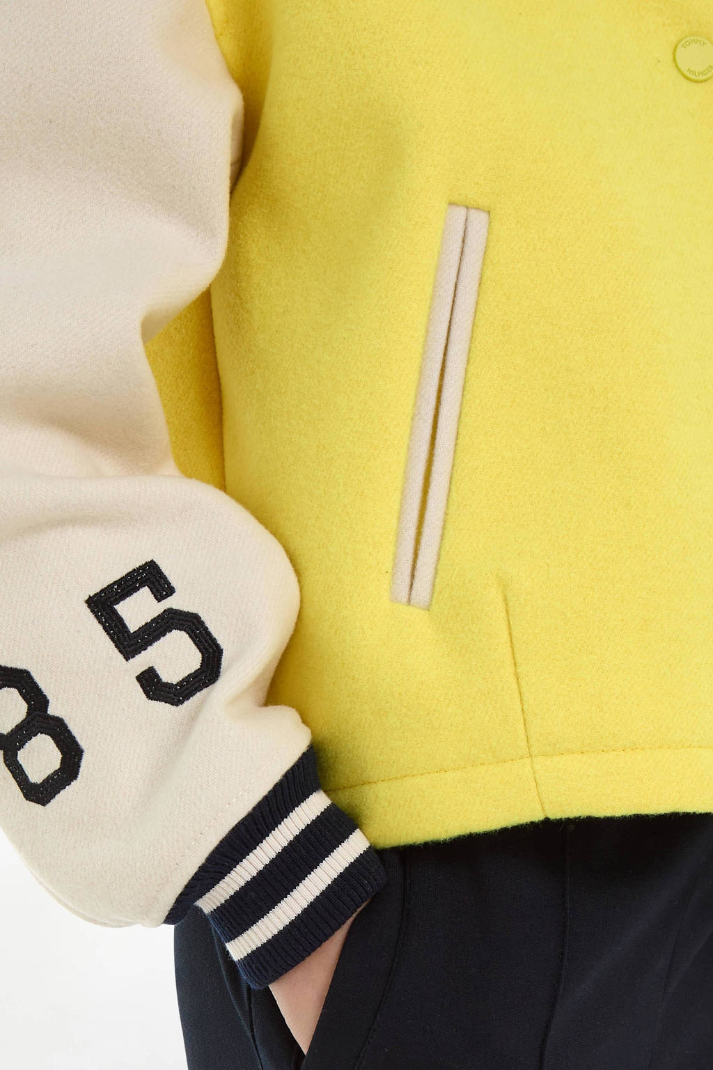 Tommy Hilfiger bomberjack zomer VARSITY geel/ecru