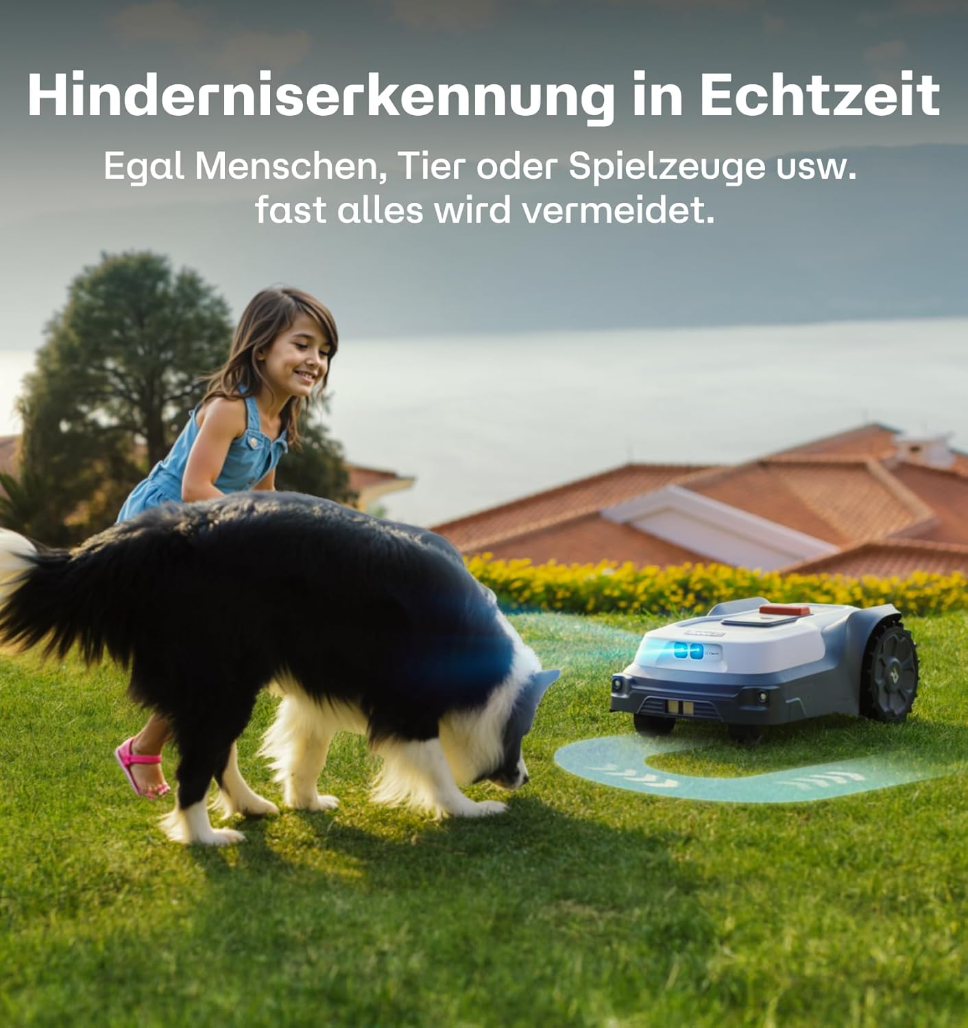 Mähroboter ohne Begrenzungskabel T1200Pro 2025Version, Ride-On Edge u. Automatische Kartierung, Mehrzonenverwaltung, KI Hinderniserkennung Rasenmäher Roboter für Fläche bis zu 1500㎡