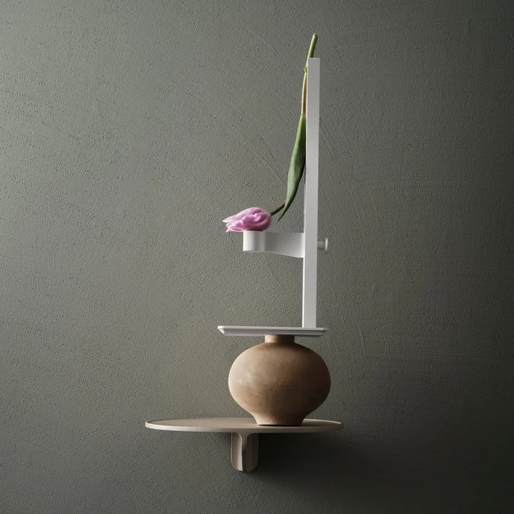 String - Museum Kerzenhalter, H 40 cm, dunkelbraun