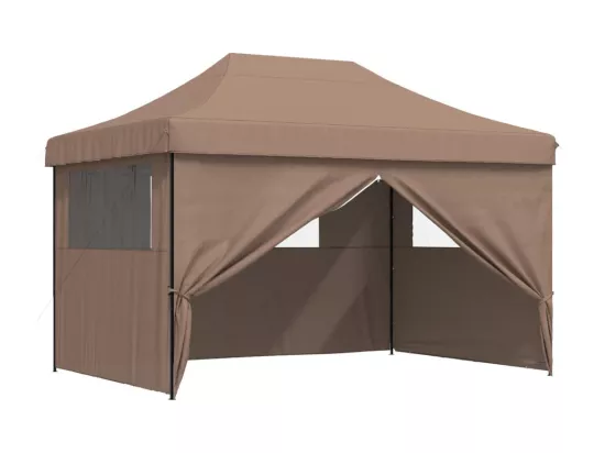 Tente de réception pliable escamotable avec 4 parois latérales