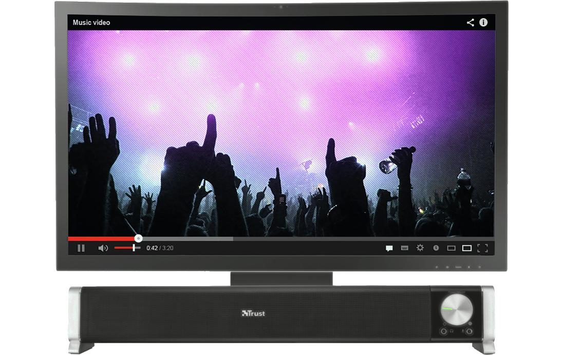 Soundleiste Asto PC/TVEleganter horizontaler Lautsprecher, für perfekte Integration unter jedem PC-Monitor oder TV-Bildschirm design