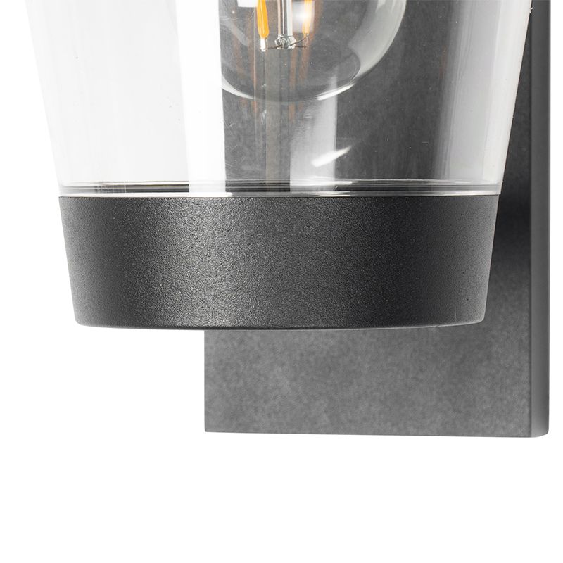 Moderne buiten wandlamp zwart IP44 - Joren