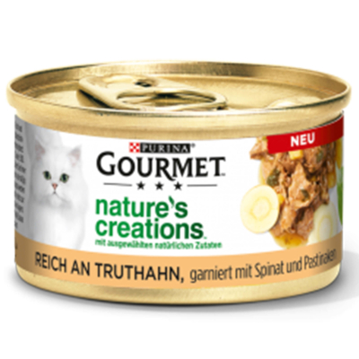 Gourmet Katzenfutter Nature's Creation Fleisch 12x4x85g