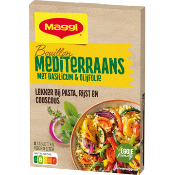 Maggi Bouillon Mediterraans met Basilicum & Olijfolie 8 Stuks 80 g