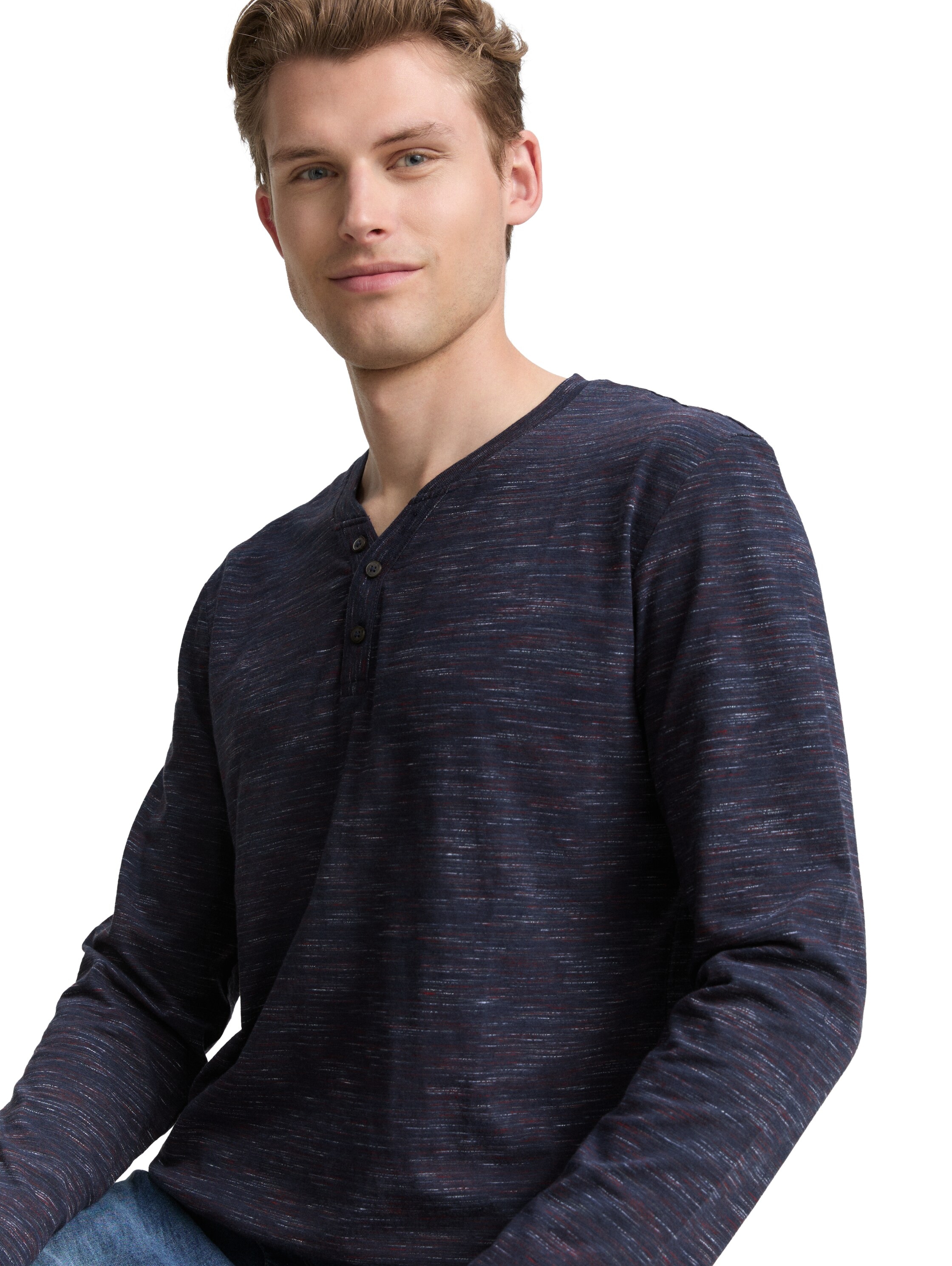 TOM TAILOR Langarmshirt , in Melange Optik
