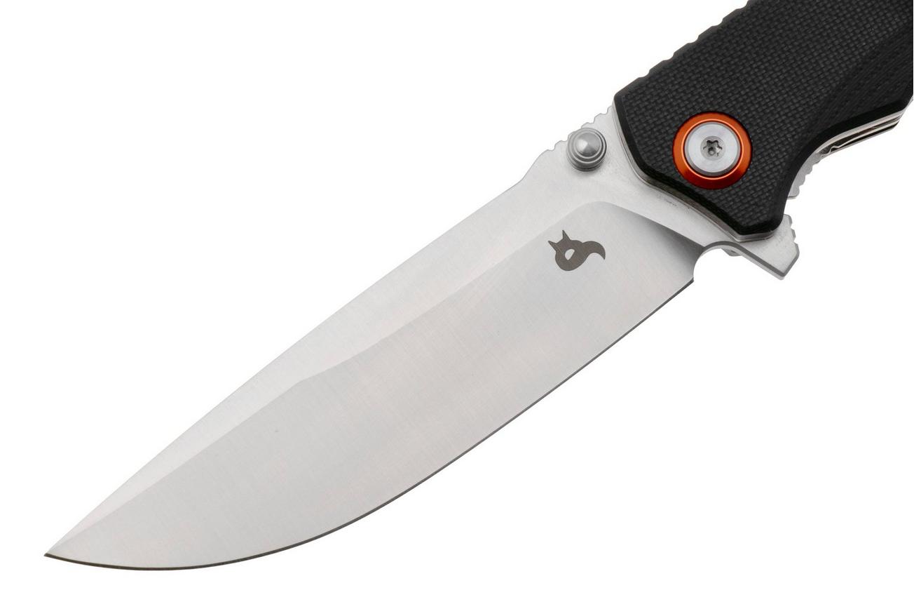 Black Fox BF-782 OR, Satin D2, Black G10, zakmes