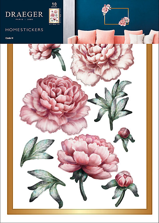 Sticker Finition Gold Fleurs Cadre 2 49x69 cm