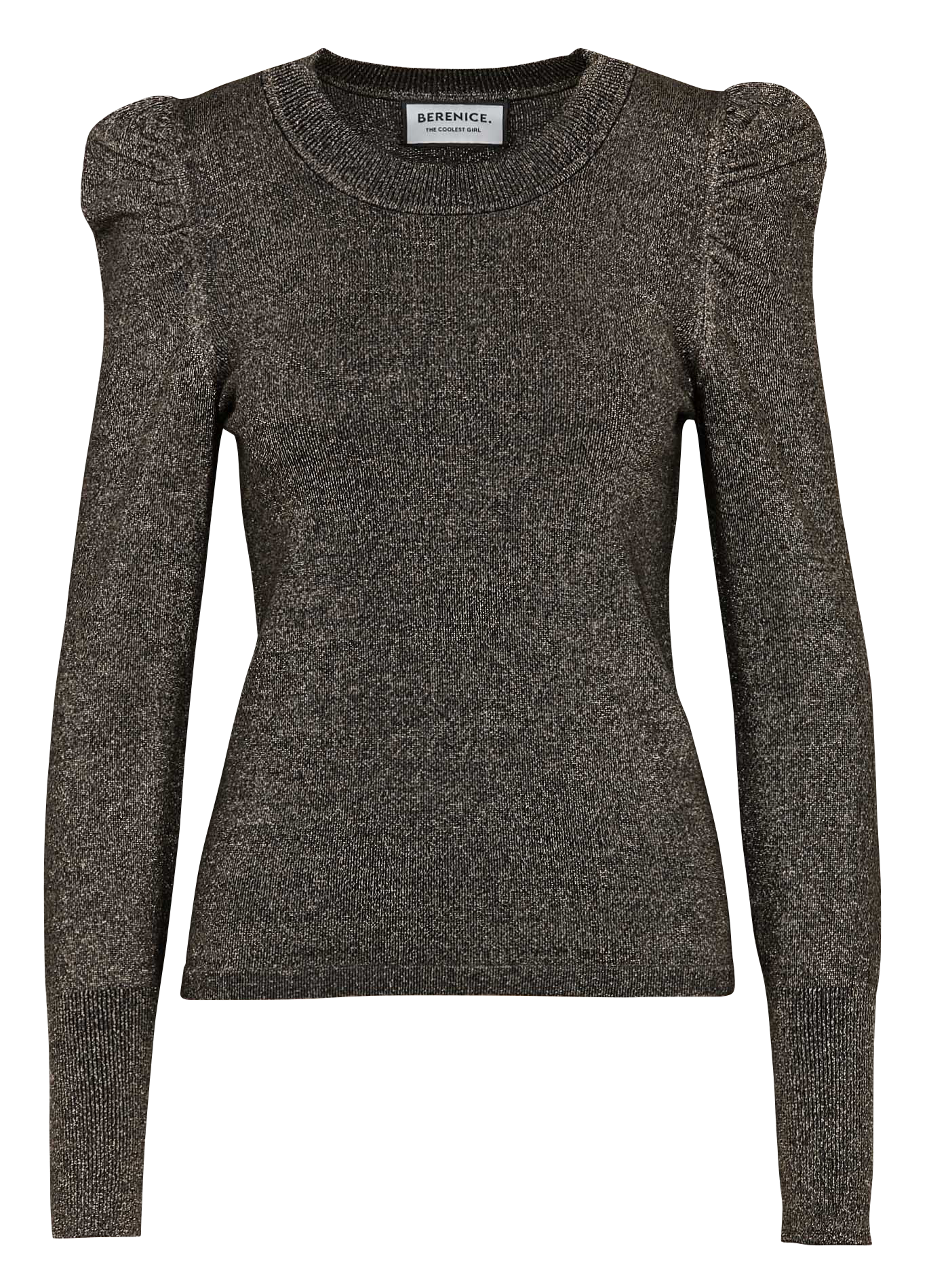 ASTRA - Pull col rond droit pailleté | Doré