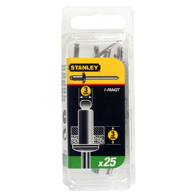 Stanley blindklinknagels 3x3mm