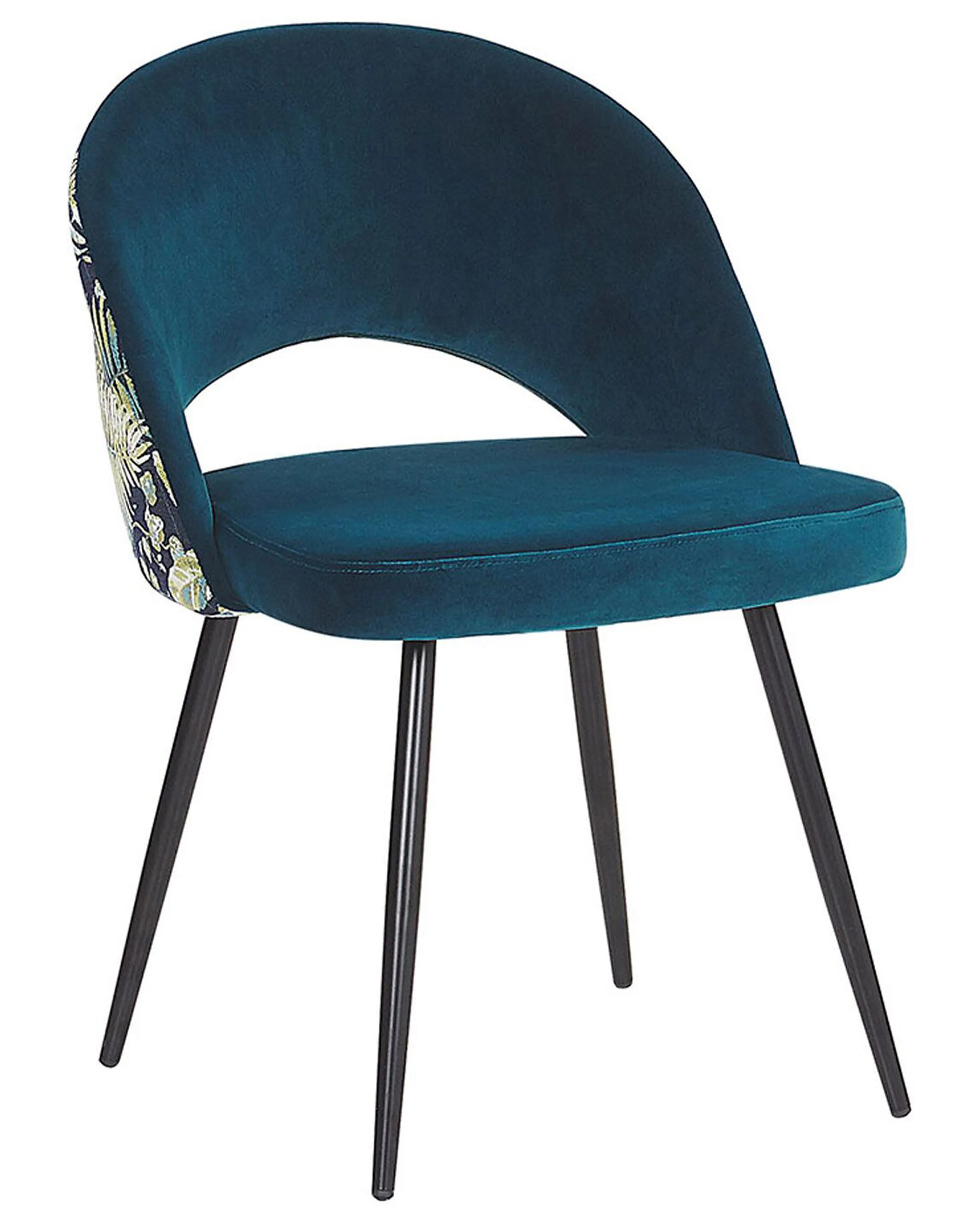 Set van 2 eetkamerstoelen VIVIAN Fluweel Zeeblauw