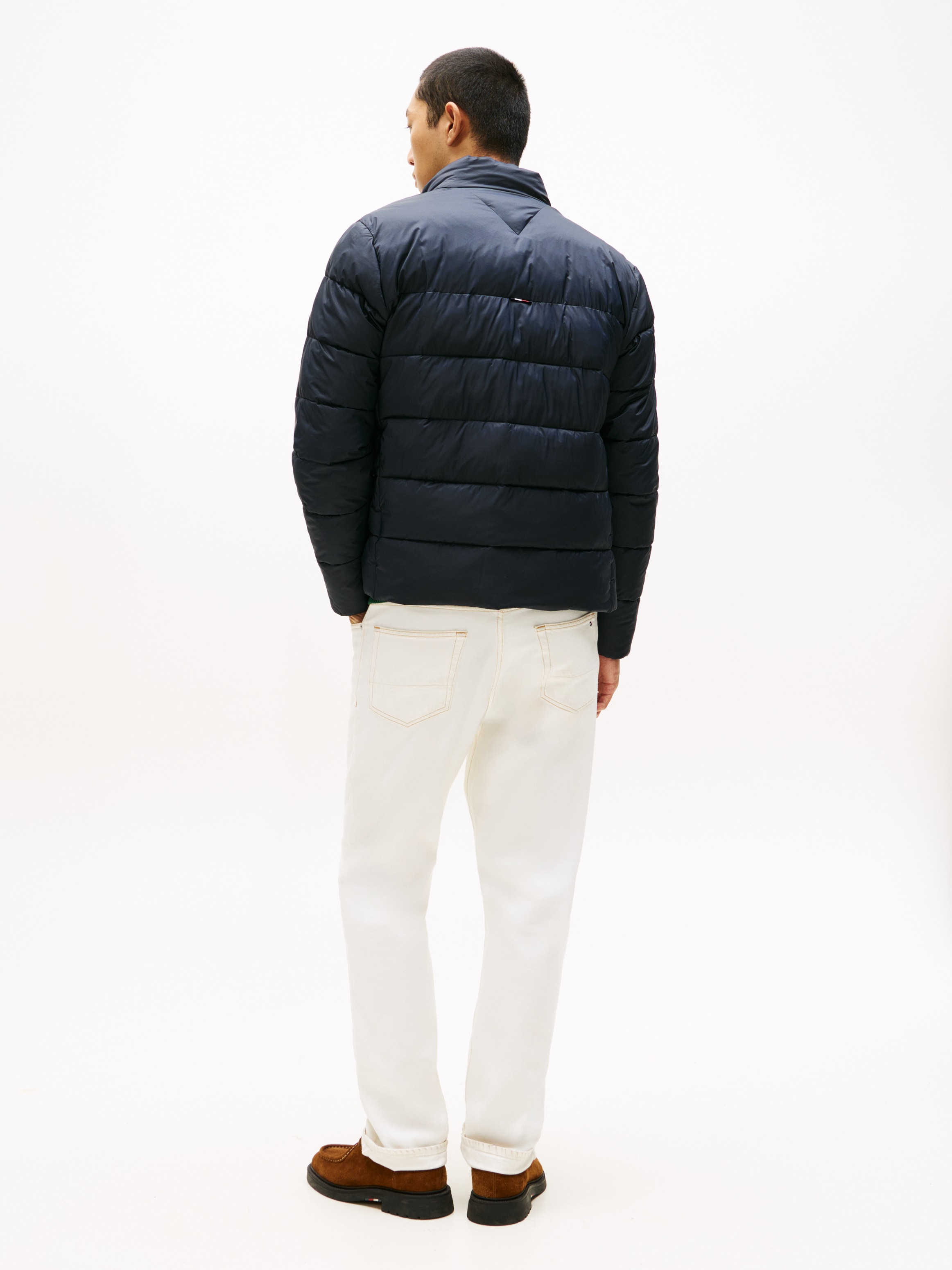 Tommy Hilfiger Steppjacke »MID WEIGHT STAND COLLAR« ohne Kapuze Winterjacke, Übergangsjacke