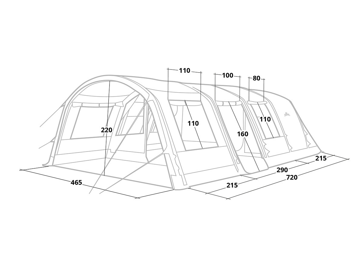 Obelink Miami 6 TC Easy Air opblaasbare tunneltent