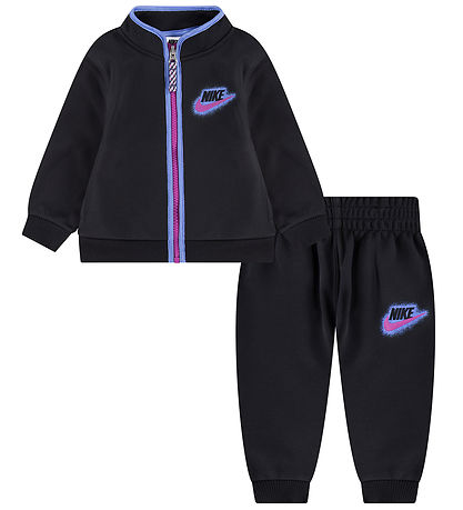 Nike Tr?ningss?t - Cardigan/Bukser - Sort/Lilla