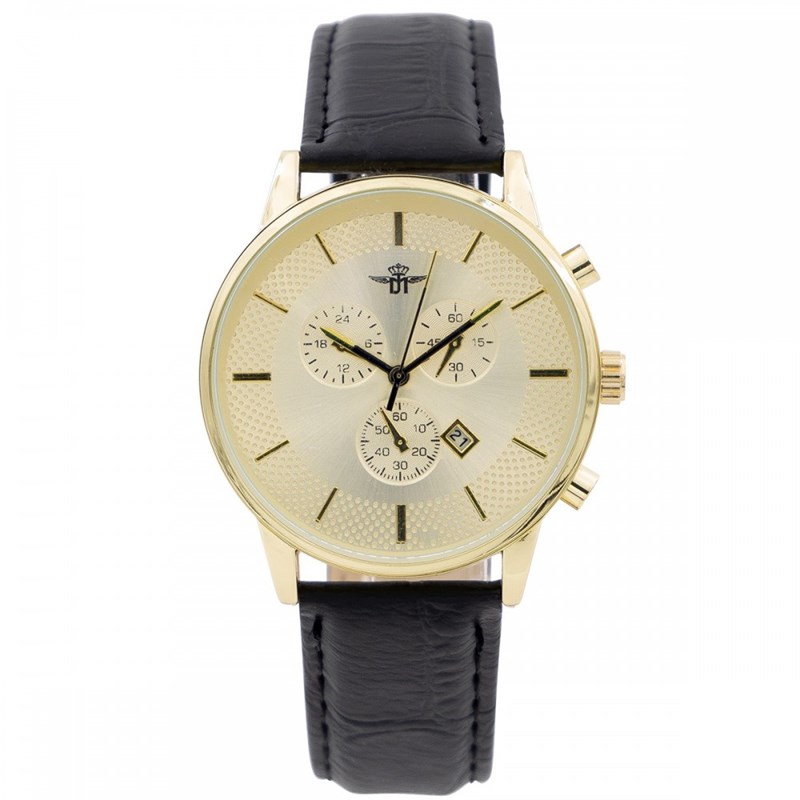 Montre Homme M. JOHN bracelet Cuir Noir