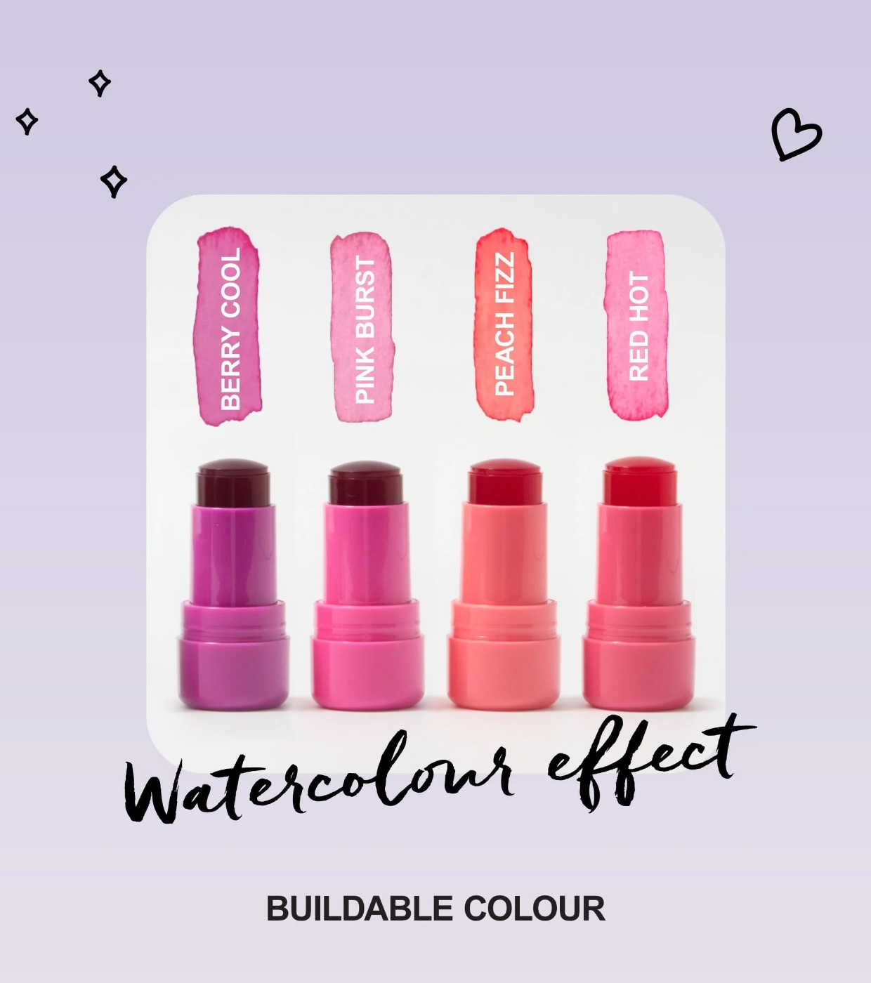 Technic Cosmetics - Tonalidade para lábios e bochechas Jelly Tint - Pink Burst