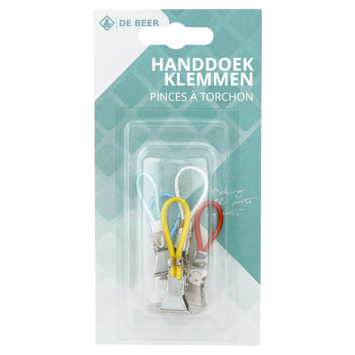 Debeer handdoekklemmen 5 kleuren