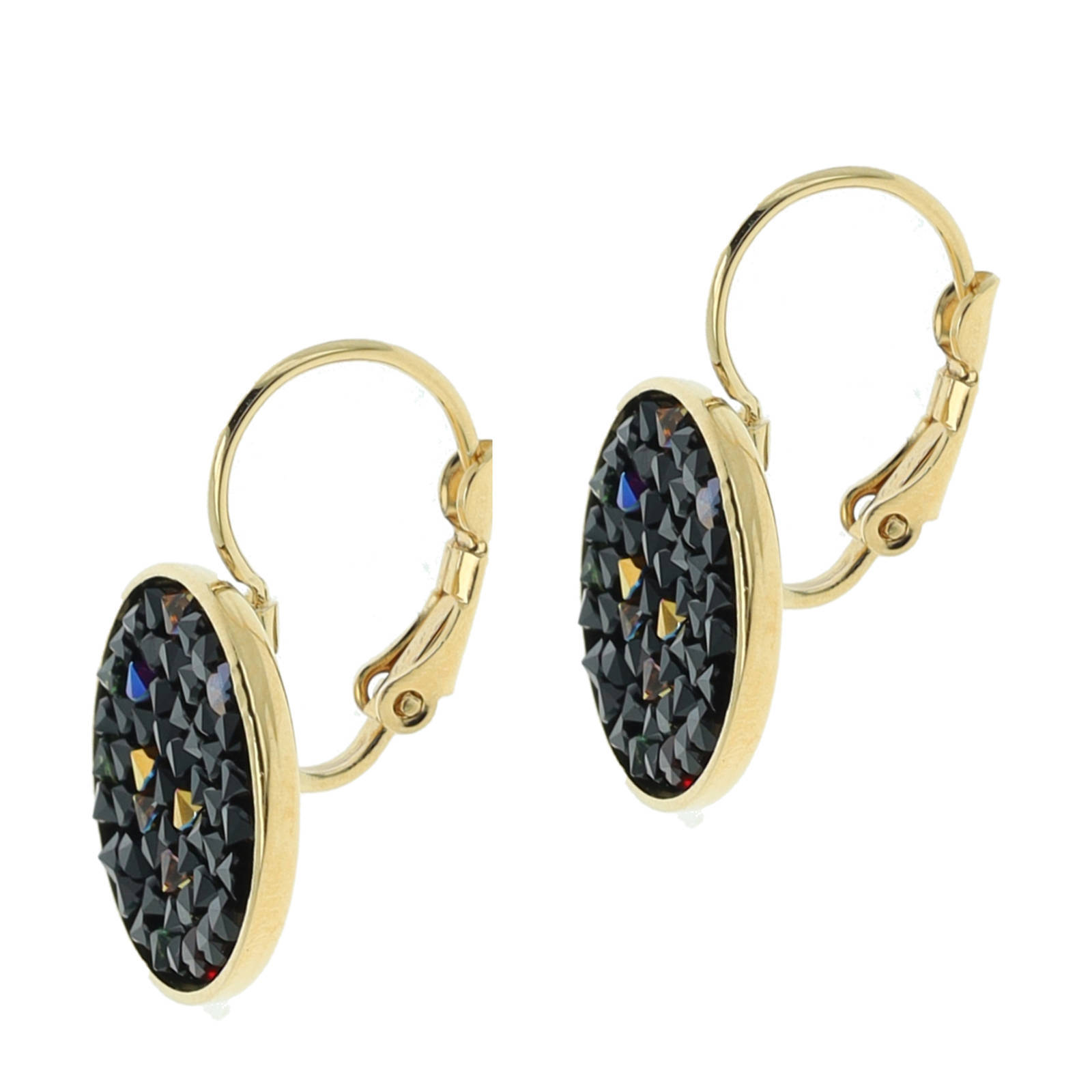 Otazu gold plated oorbellen met Swarovski Kristallen Sparkle goudkleurig