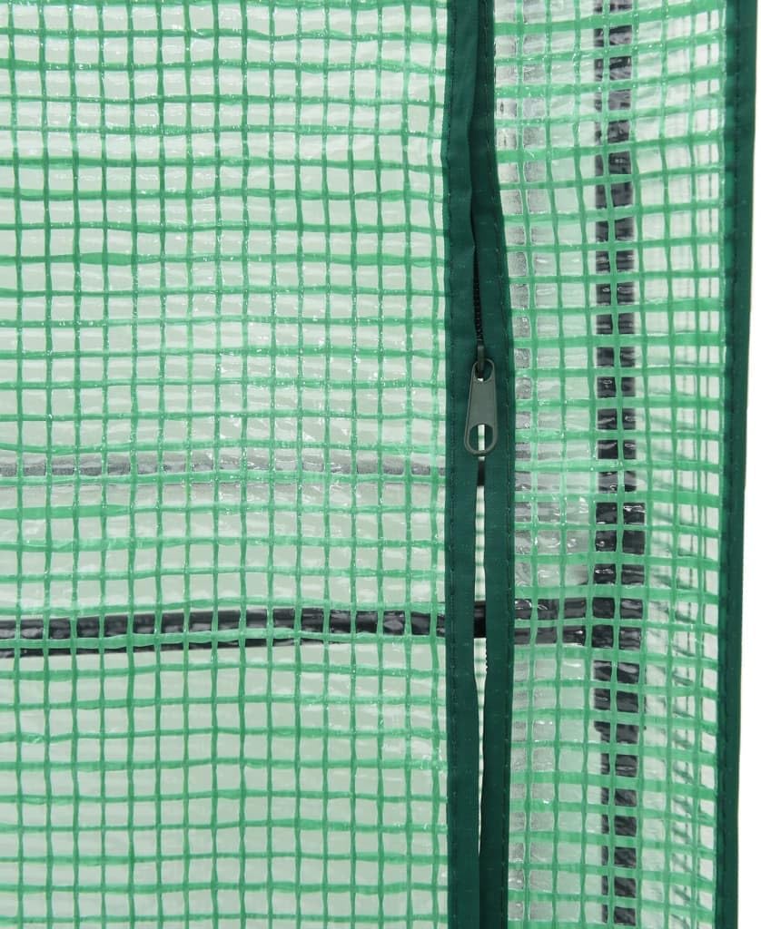 vidaXL Hochbeet mit Gewächshaus-Aufsatz, Pflanzbeet mit Eisenrohr-Rahmen, Gemüsebeet für Garten Terrasse Balkon, Pflanzkasten Frühbeet, Rattan-Optik