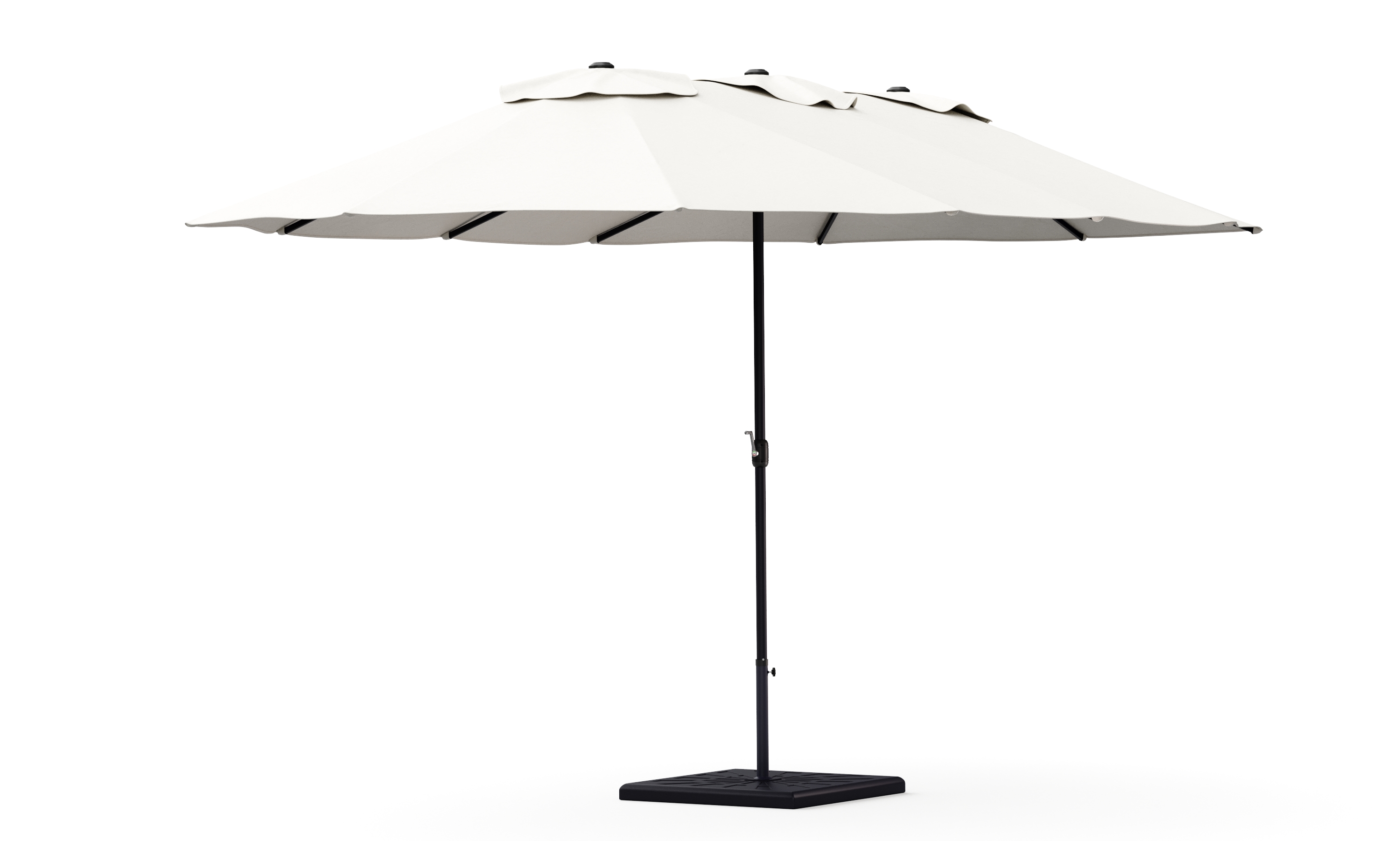 Doppel-Sonnenschirm SOLI 460 x 270 cm weiss