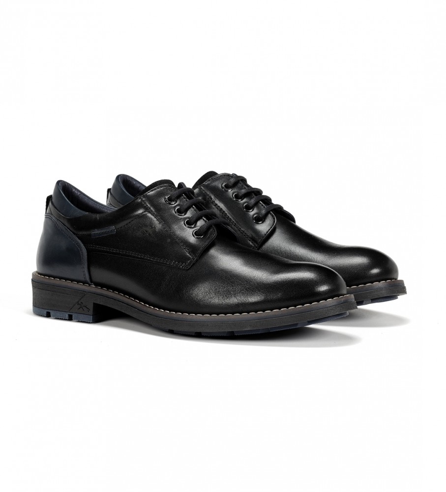 Sapatos de couro Fluchos F1340 pretos