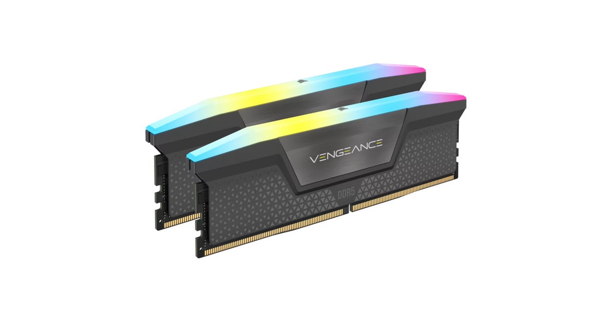 Corsair64 GB DDR5-6000 (2x 32 GB) Kit werkgeheugen  (Grijs, CMH64GX5M2D6000Z40, Vengeance RGB, XMP, EXPO)
