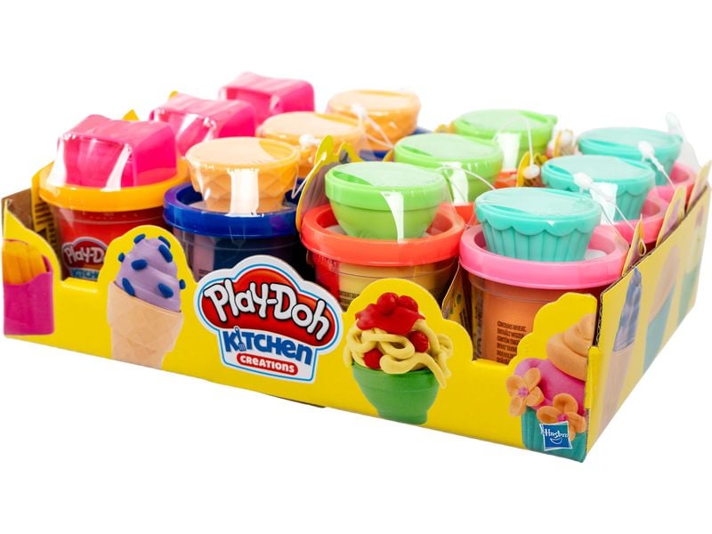 Play-Doh Mini Knetküchensets assortiert Zweifarbige Knete mit kreativen Förmchen zum Gestalten von Leckereien