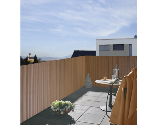 Konsta privacyscherm, PVC versterkt, 3 x 0,9 m, teaklook