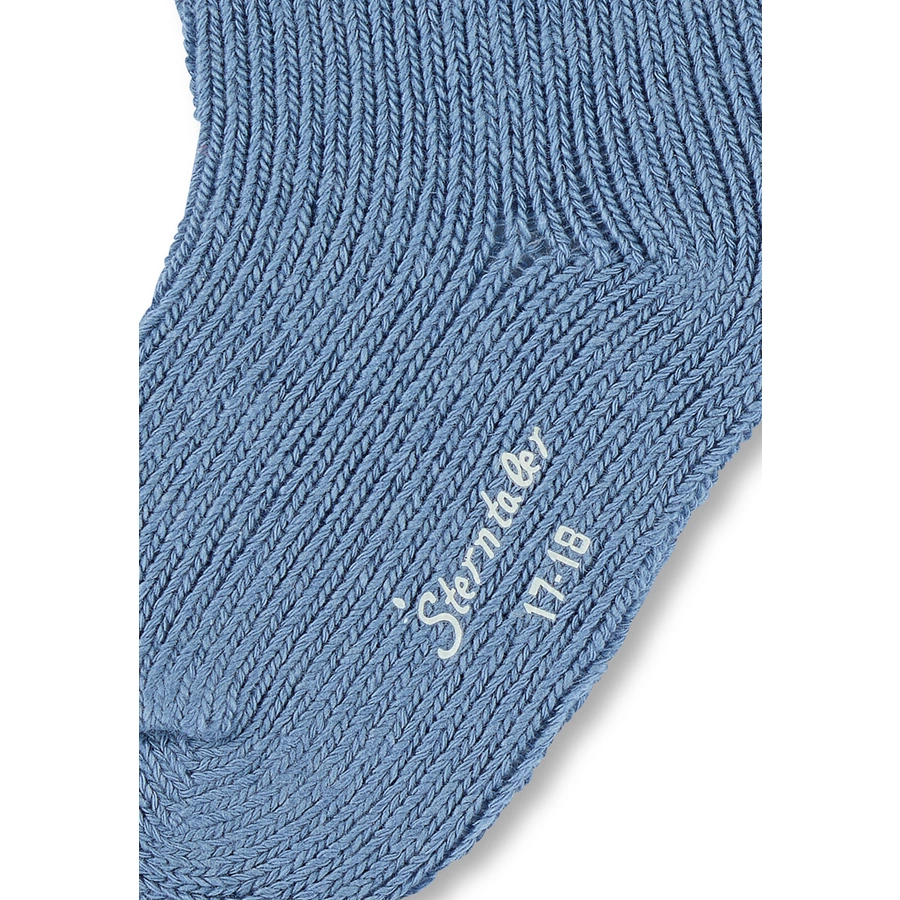 Sterntaler Söckchen Uni Wolle mittelblau