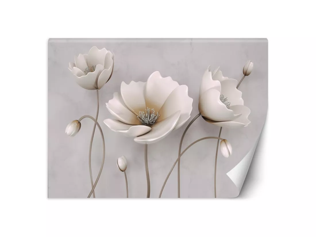 Papier peint fleurs abstraites - 150 x 105 cm
