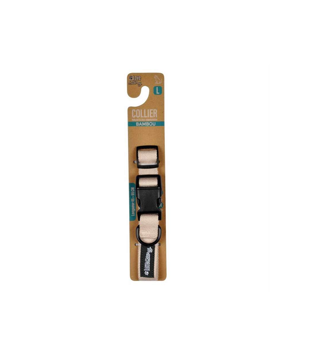 Paris Prix - Collier Pour Animaux réglable 65cm Naturel