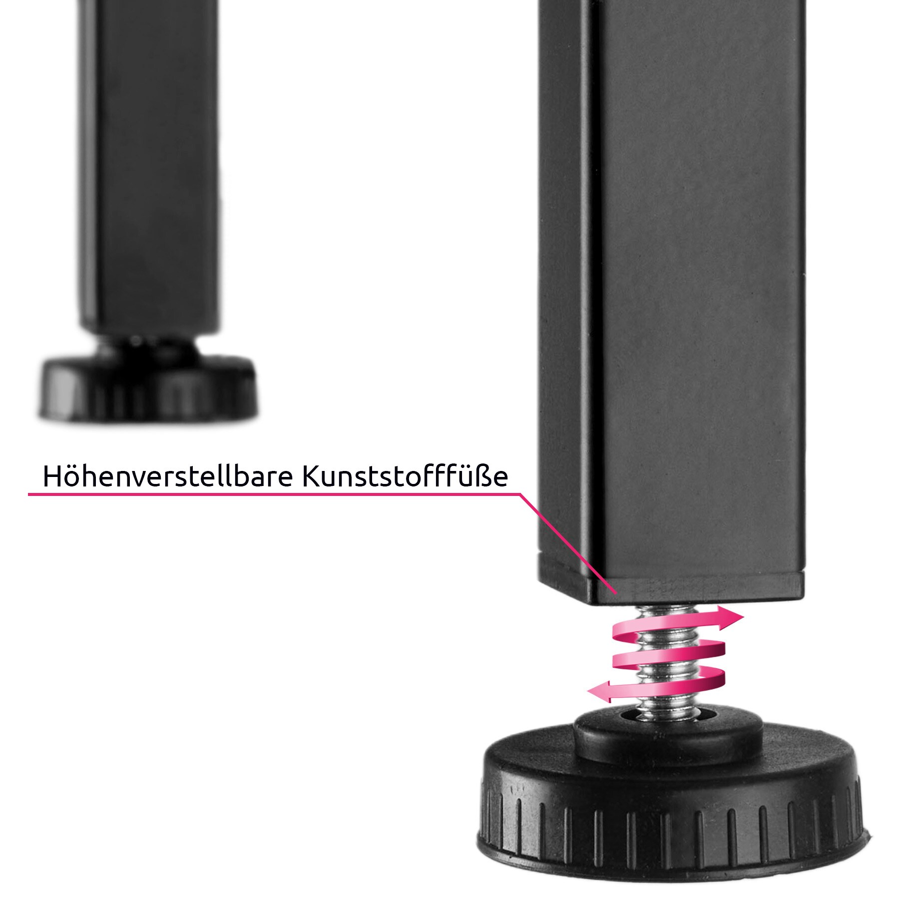 tectake® Schrebitisch, Industrial Style, mit Monitorständer und Aufbewahrungstasche, 80 x 55 x 90 cm