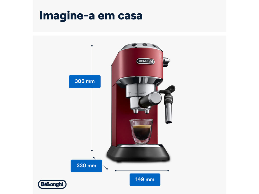 MÁQUINA DE CAFÉ EXPRESSO MANUAL DELONGHI EC685.R DEDICA STYLE