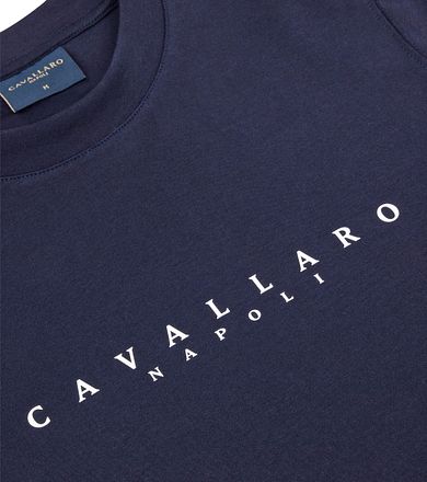 Cavallaro Cavezzio Sweater Logo Navy 120245000-699000 kopen