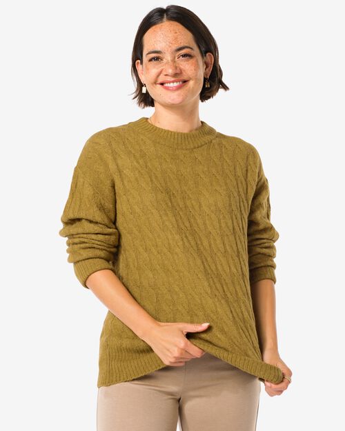 pull en maille Vicky pour femme vert