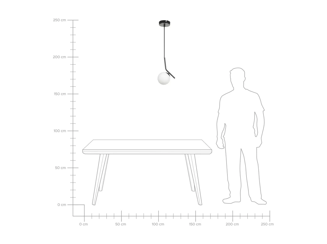 Lampe suspension WAPITI Verre Noir