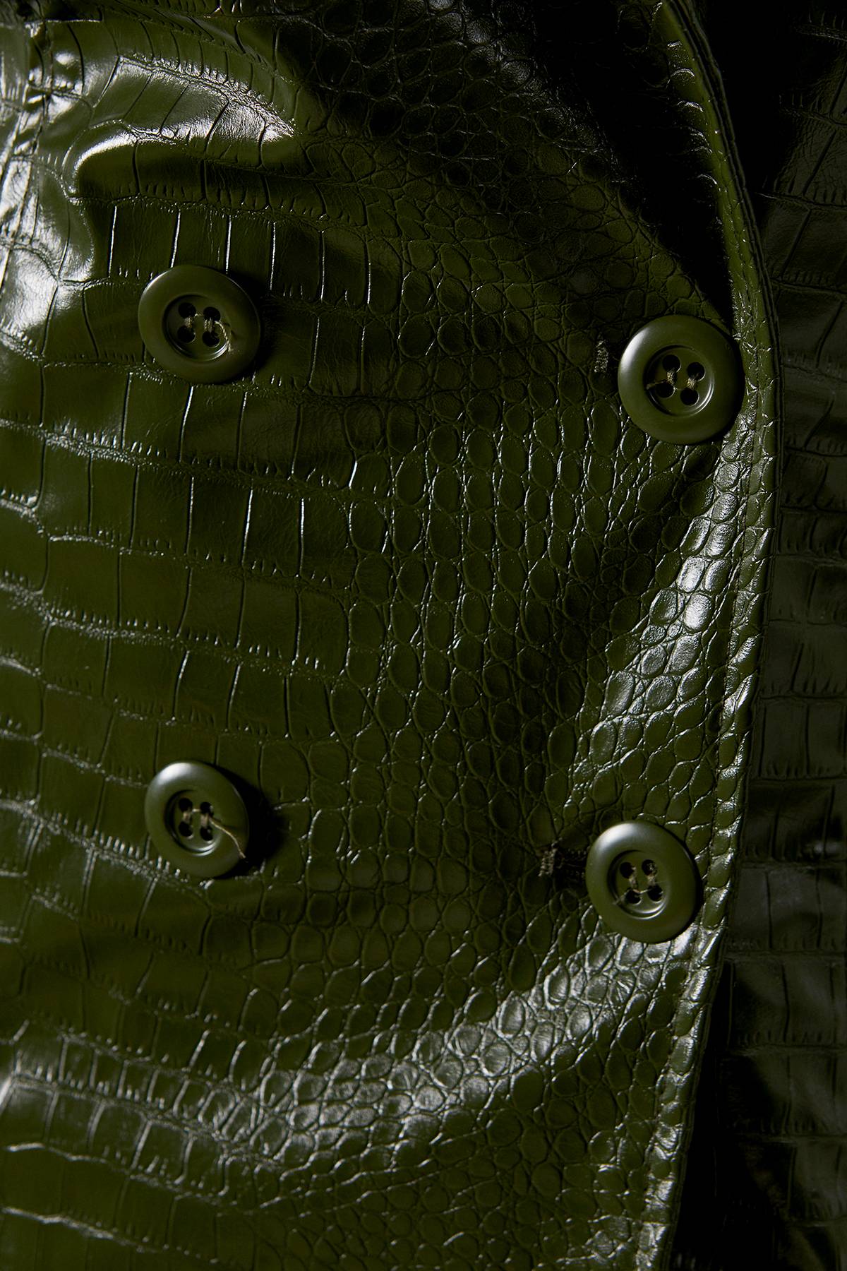 Warehouse Veste en synthétique à Détail Taille Effet Croco
