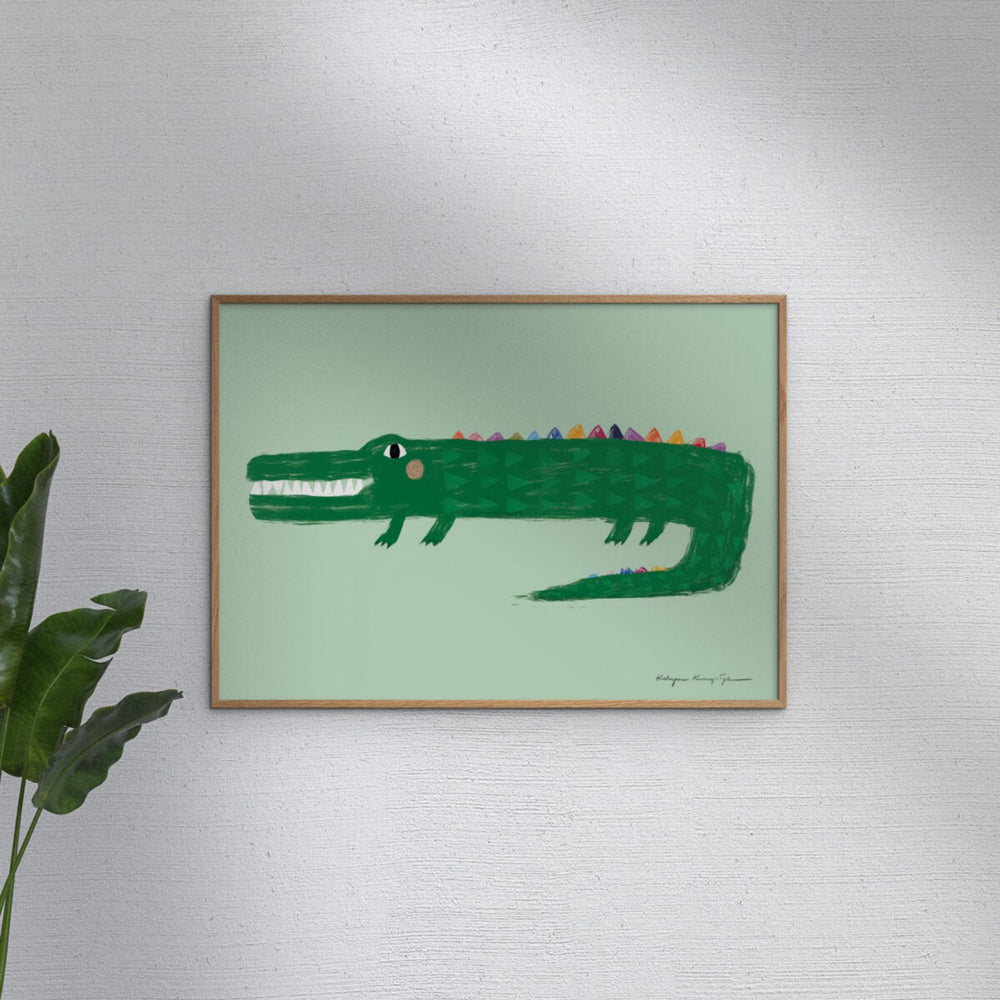 Køb Poster & Frame Wild Apple - Crocodile