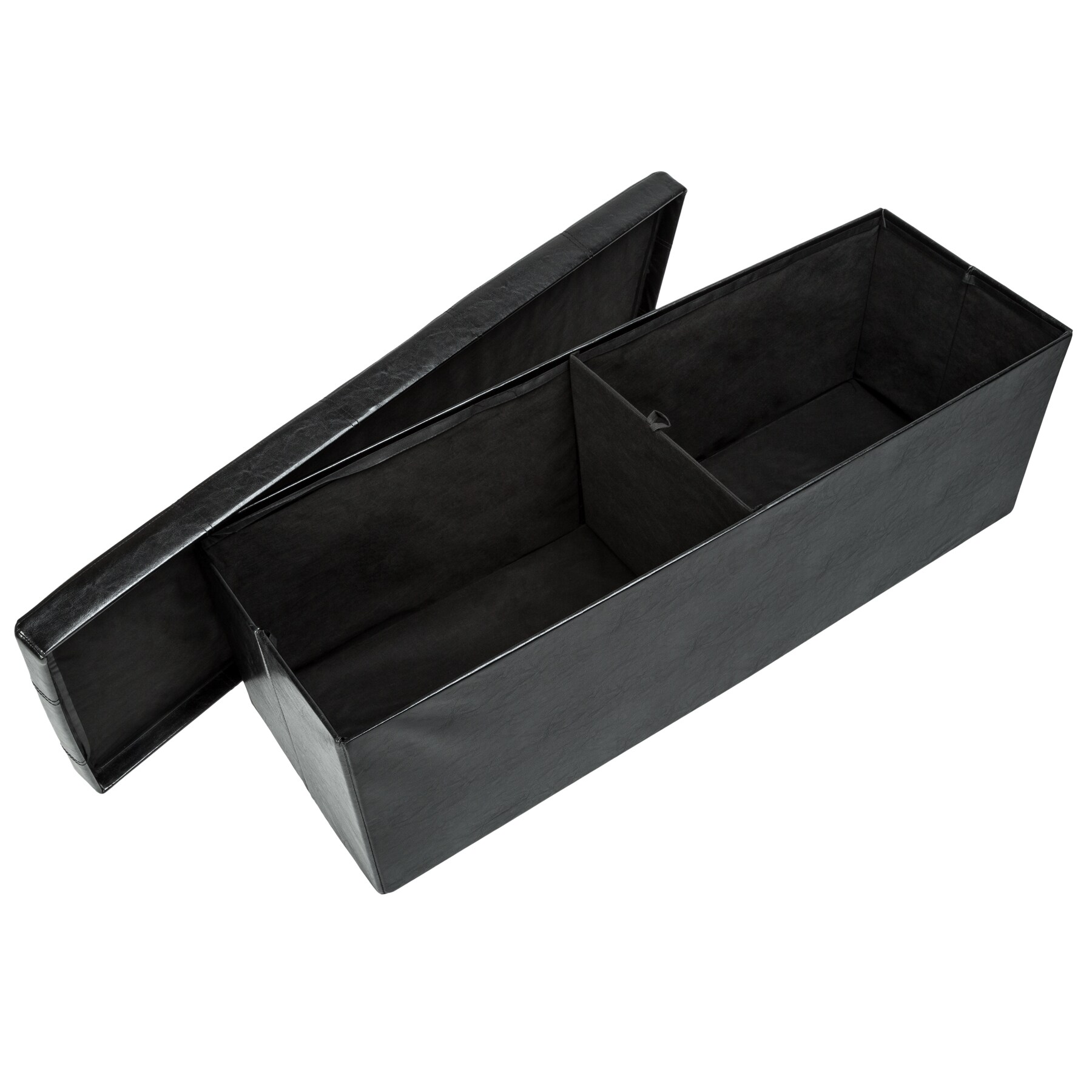 tectake® Sitzhocker, faltbar, Kunstlederbezug, 110 x 38 x 38 cm