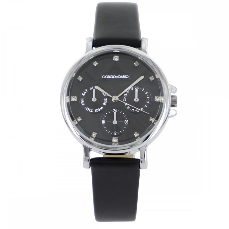 Montre Femme GIORGIO bracelet Cuir Noir