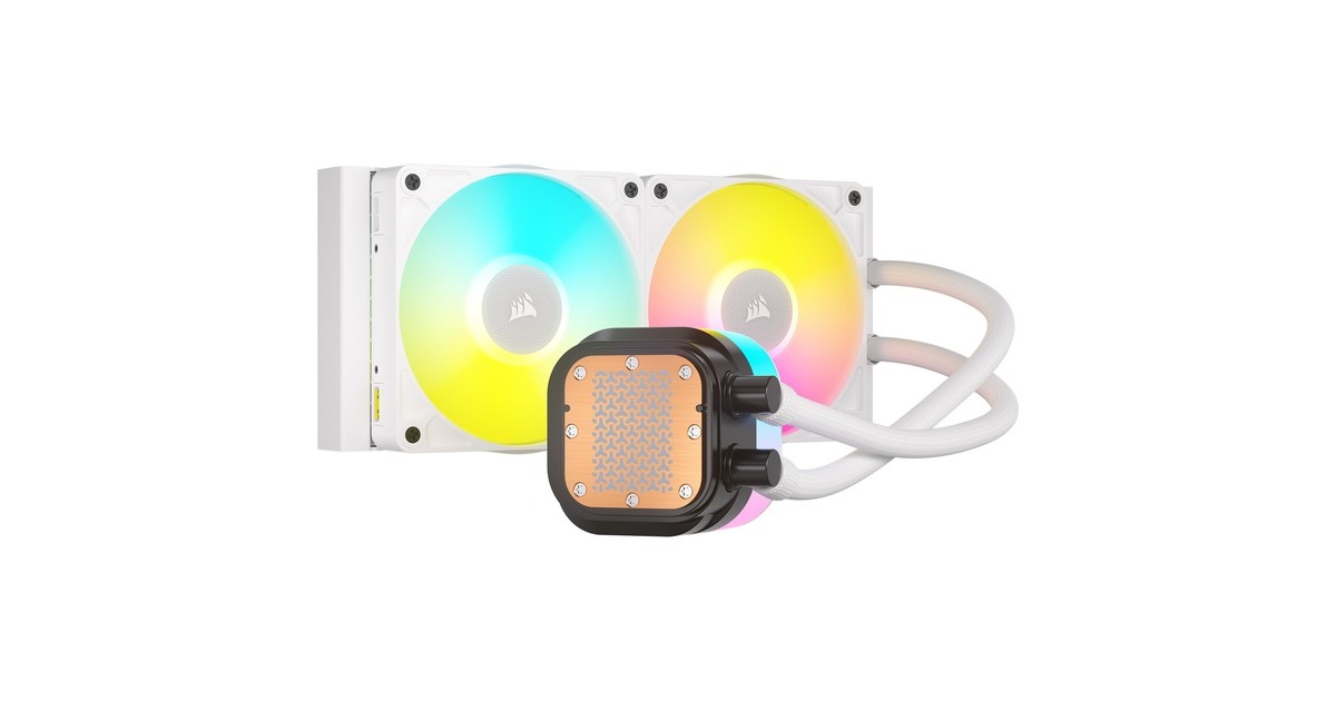 CorsairiCUE LINK TITAN 240 RX RGB White waterkoeling  (Wit, 4-pins PWM fan-connector)