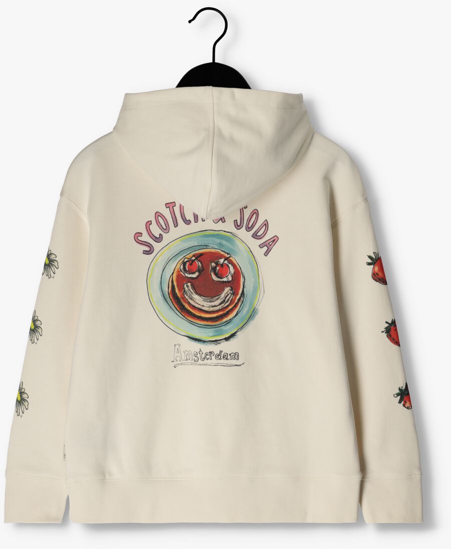 SCOTCH & SODA gebroken wit scotch & soda trui loose fit picnic artwork hoodie