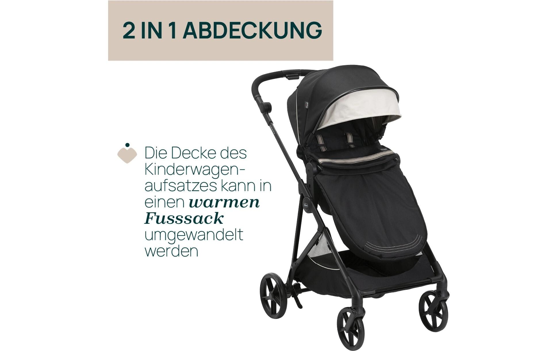Kinderwagenset Trio Seety Etna black<br>Leichtes und flexibles 3-in-1 Kinderwagenset für Stadtleben und Mobilität