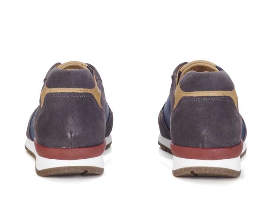 Sneakers homme Velours Gris et Marine - CANBERRA II