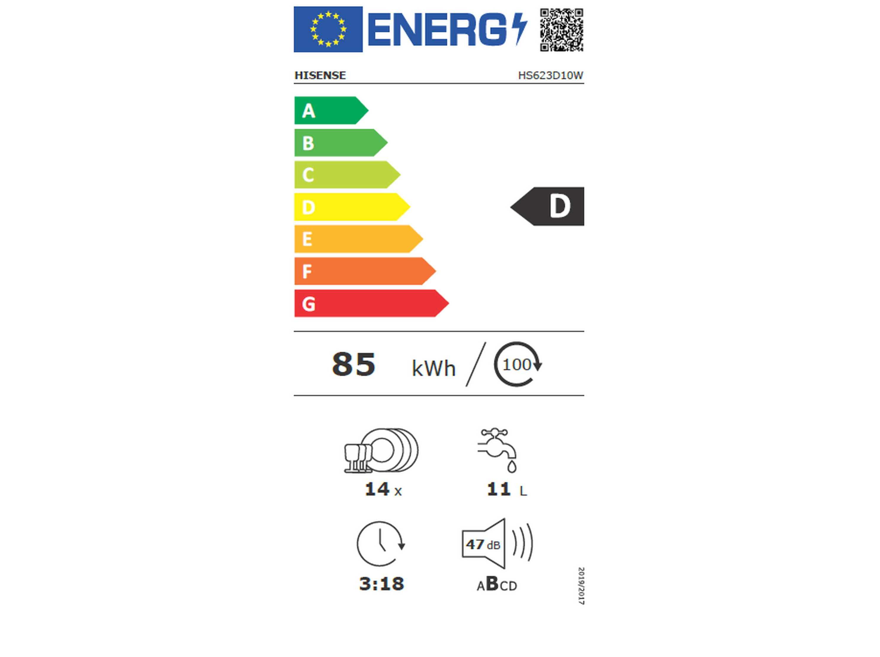 MÁQUINA DE LAVAR LOIÇA HISENSE HS623D10W BRANCA D 14 CONJUNTOS