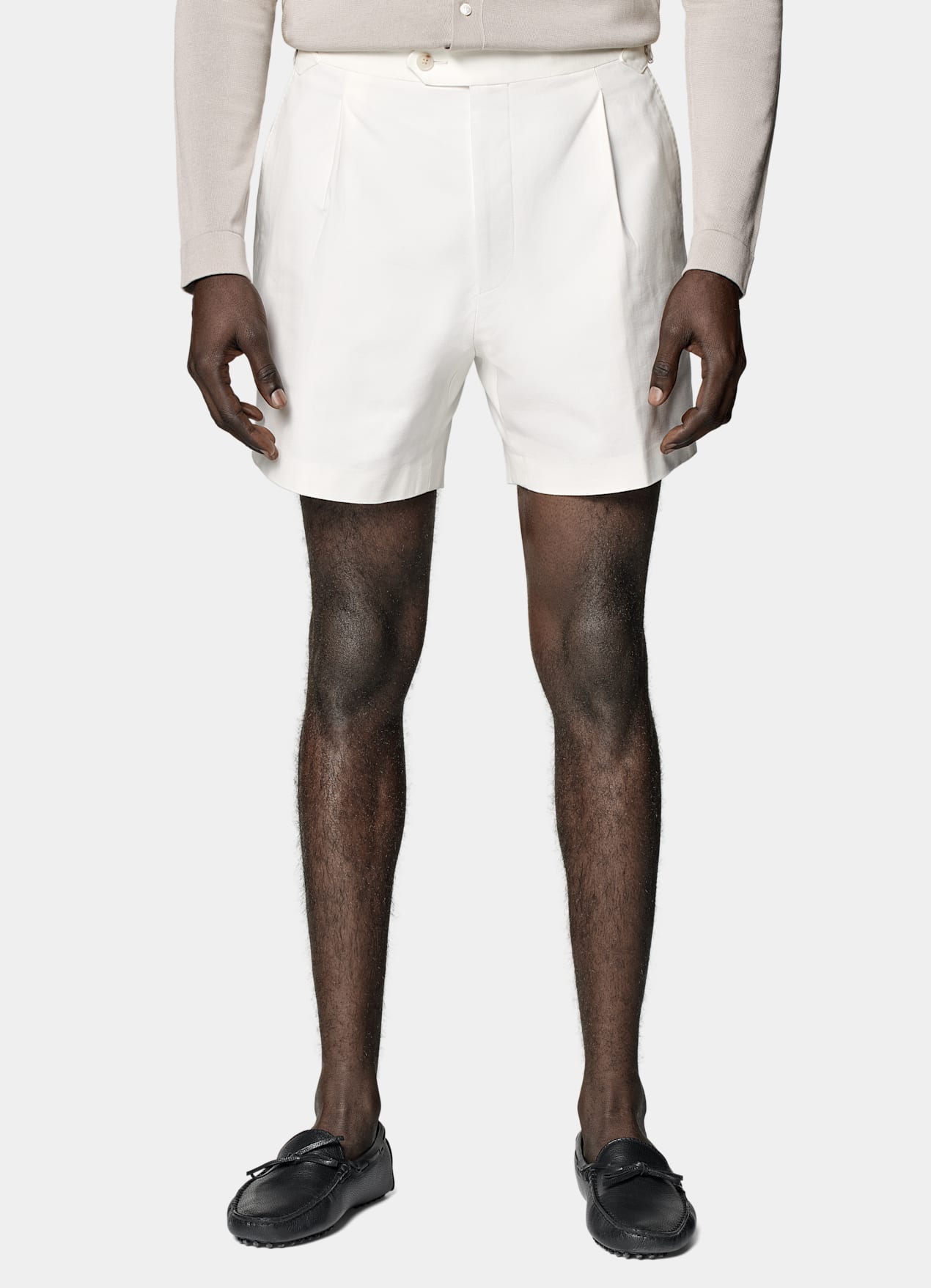 Short Straight Leg blanc cassé