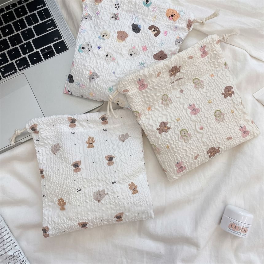 Bitabis - Print trekkoord etui make-up sanitair